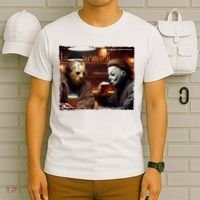 Funny Jason And Michael Halloween Drink Beer T-Shirt thumb 6