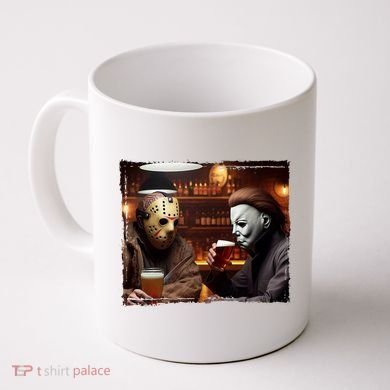 Funny Jason And Michael Halloween Drink Beer Coffee Mug