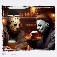 Funny Jason And Michael Halloween Drink Beer Beanie thumb 2