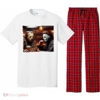 Funny Jason And Michael Halloween Drink Beer Pajama Set thumb 0