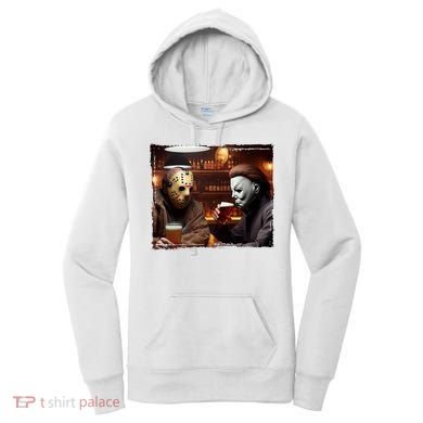 Funny Jason And Michael Halloween Drink Beer Women's Hoodie