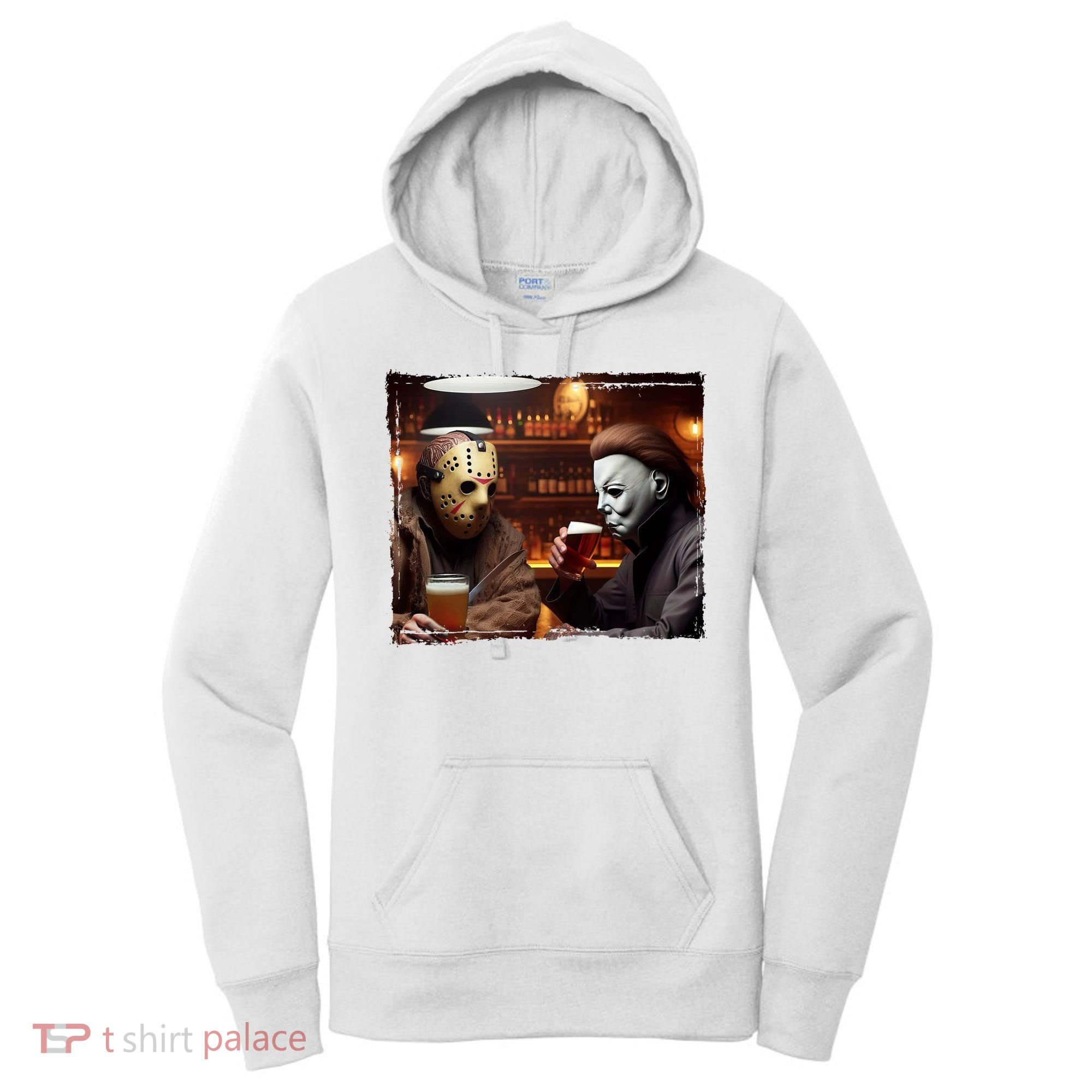 Funny Jason And Michael Halloween Drink Beer Women's Hoodie