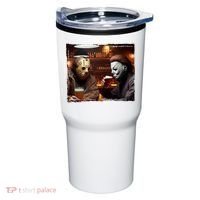 Funny Jason And Michael Halloween Drink Beer Tumbler thumb 0