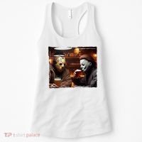 Funny Jason And Michael Halloween Drink Beer Women's Tank Top thumb 0