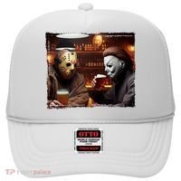 Funny Jason And Michael Halloween Drink Beer Hat thumb 0