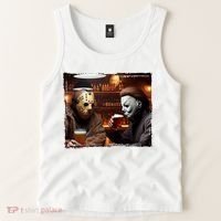 Funny Jason And Michael Halloween Drink Beer Tank Top thumb 2