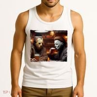 Funny Jason And Michael Halloween Drink Beer Tank Top thumb 3