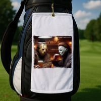 Funny Jason And Michael Halloween Drink Beer Golf Towel thumb 2
