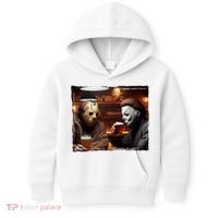 Funny Jason And Michael Halloween Drink Beer Kids Hoodie thumb 0