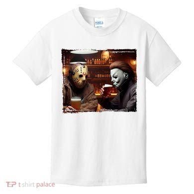 Funny Jason And Michael Halloween Drink Beer Kids T-Shirt