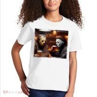 Funny Jason And Michael Halloween Drink Beer Kids T-Shirt thumb 2