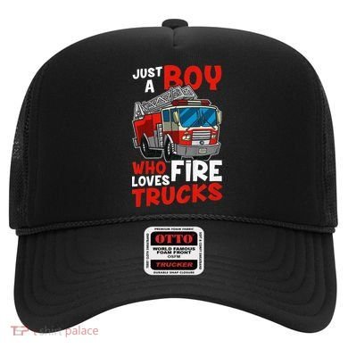 Firefighter Just A Boy Who Loves Fire Trucks Hat