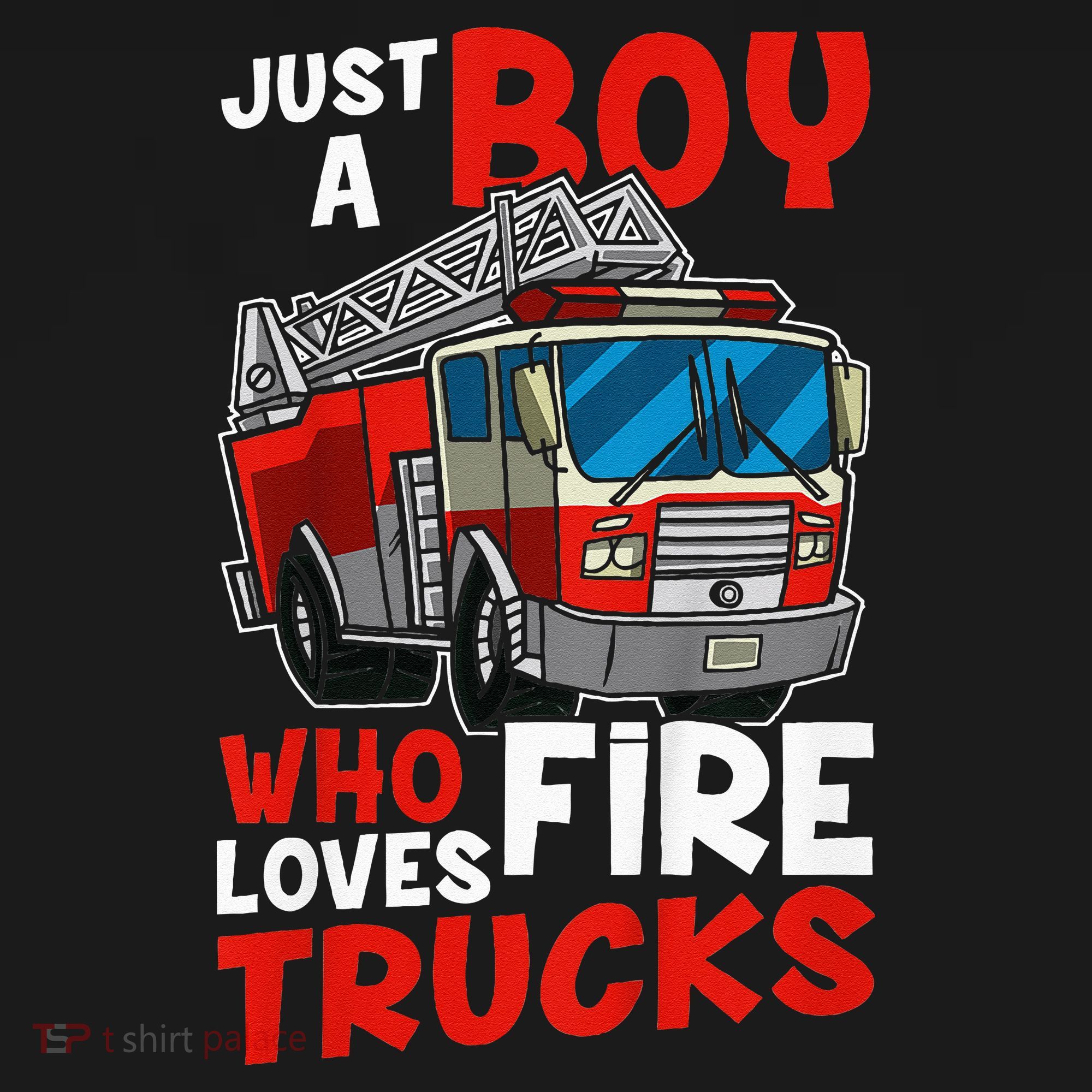 Firefighter Just A Boy Who Loves Fire Trucks Tote Bag