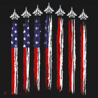 Fighter Jet Airplane USA Flag 4th Of July Patriotic Sweatshirt thumb 3