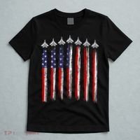 Fighter Jet Airplane USA Flag 4th Of July Patriotic T-Shirt thumb 5