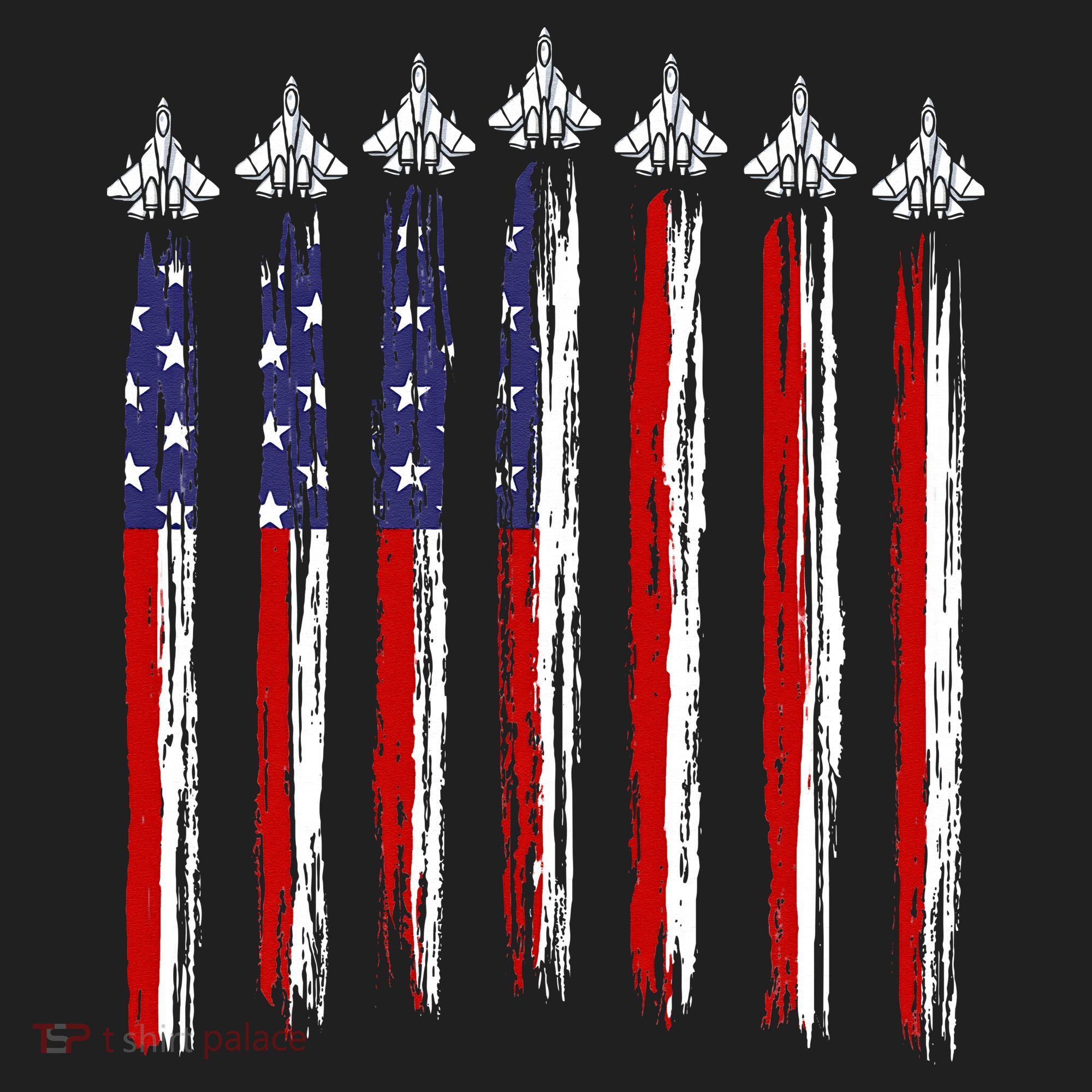 Fighter Jet Airplane USA Flag 4th Of July Patriotic Beanie