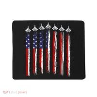 Fighter Jet Airplane USA Flag 4th Of July Patriotic Mousepad thumb 0