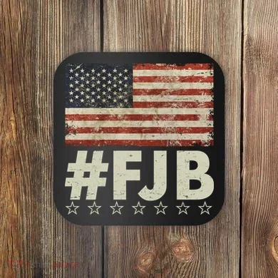 #FJB Distressed F Hoe Biden Coaster