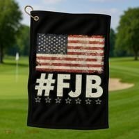 #FJB Distressed F Hoe Biden Golf Towel thumb 1