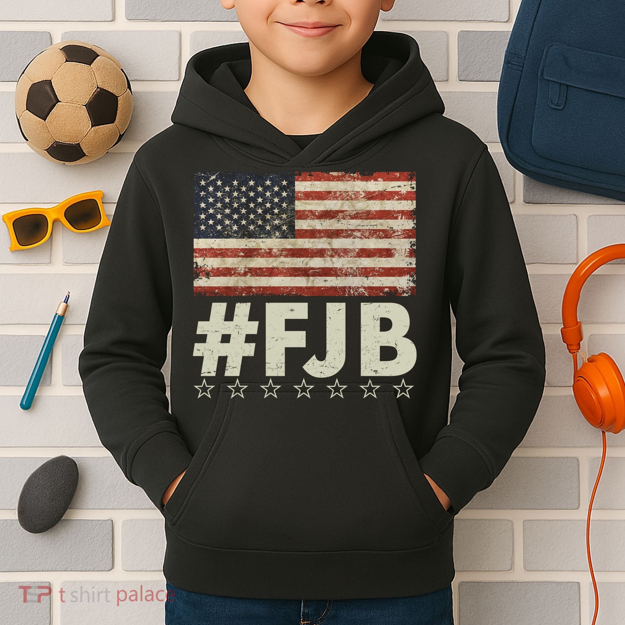 #FJB Distressed F Hoe Biden Kids Hoodie