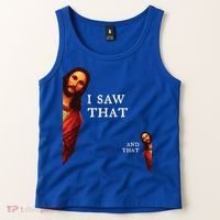 Funny Jesus Bible Best Joke Quote I Saw That And That Tank Top thumb 2