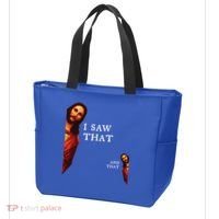 Funny Jesus Bible Best Joke Quote I Saw That And That Tote Bag thumb 3