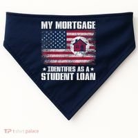 Funny Joe Biden My Mortgage Identifies As A Student Loan USA-Made Doggie Bandana thumb 0
