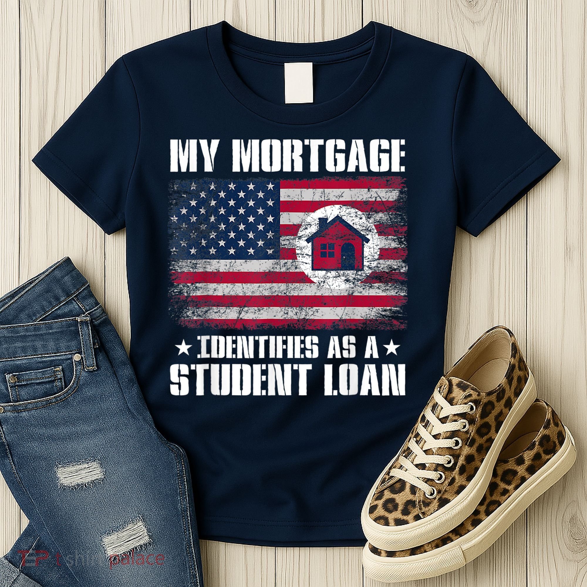 Funny Joe Biden My Mortgage Identifies As A Student Loan Women's T-Shirt