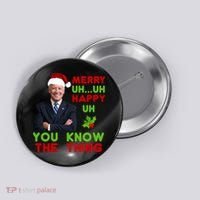 Funny Joe Biden Christmas Button thumb 0