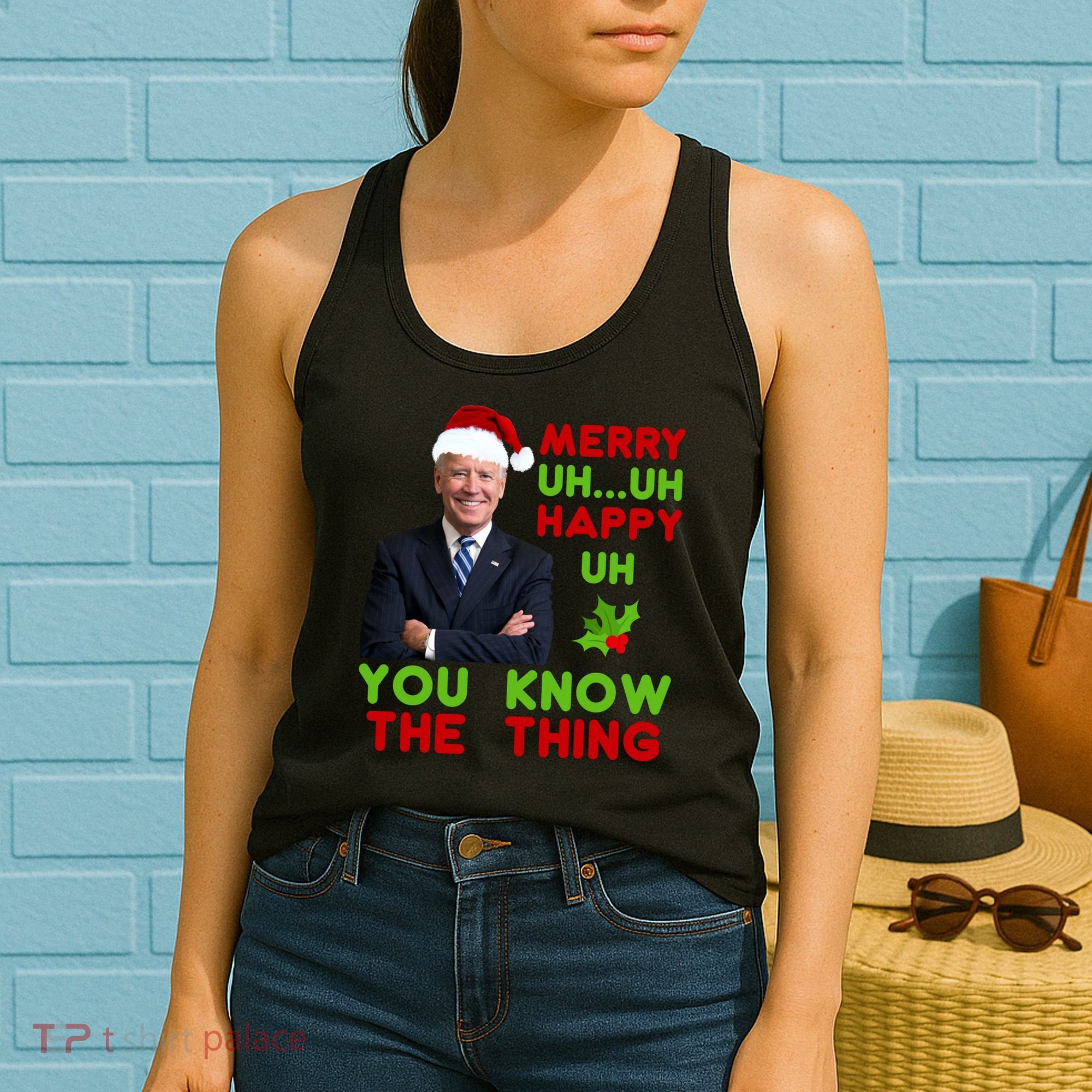 Funny Joe Biden Christmas Women's Tank Top
