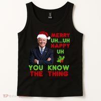 Funny Joe Biden Christmas Tank Top thumb 2