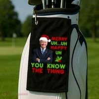 Funny Joe Biden Christmas Golf Towel thumb 2