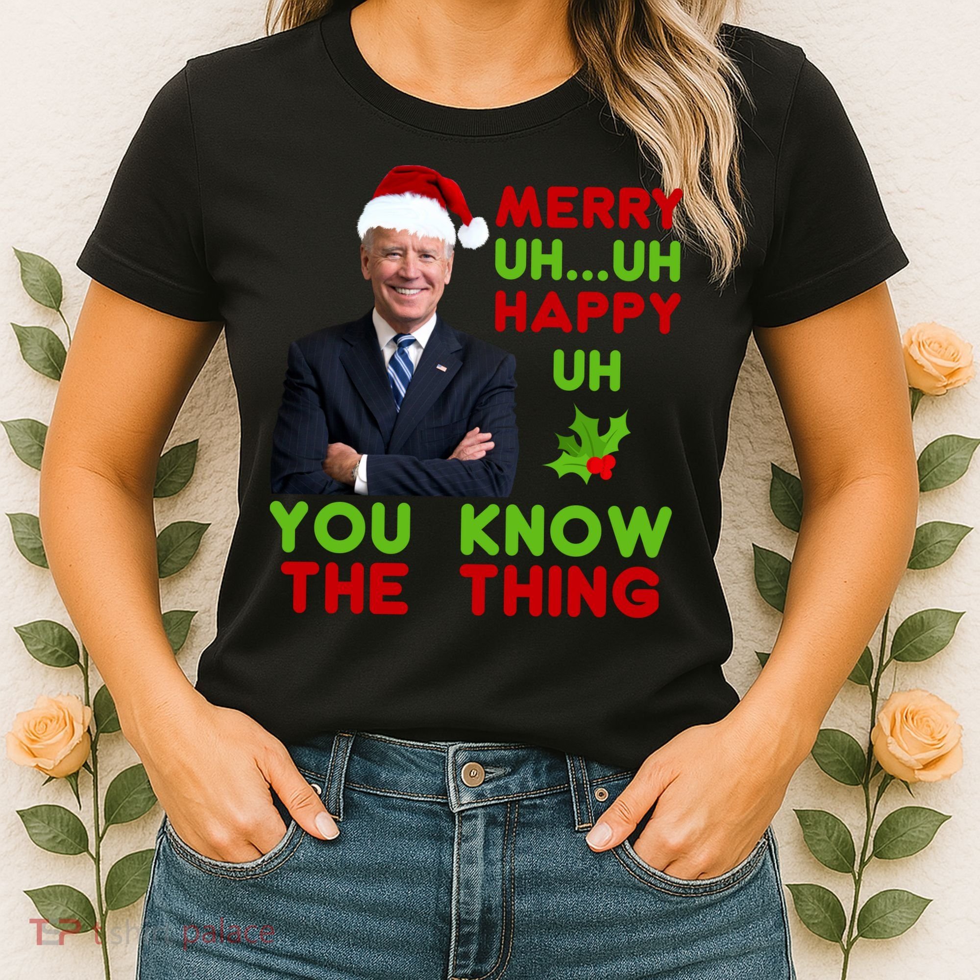 Funny Joe Biden Christmas Women's T-Shirt