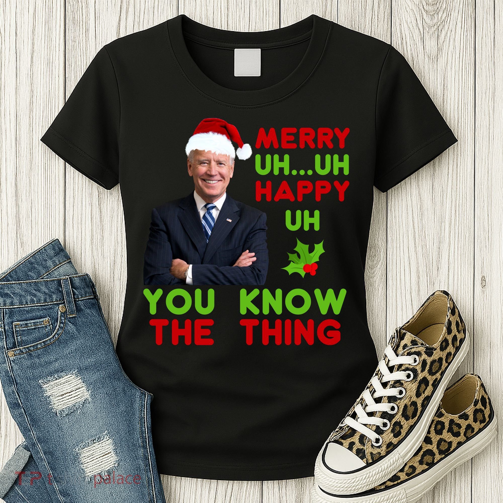 Funny Joe Biden Christmas Women's T-Shirt