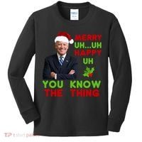 Funny Joe Biden Christmas Kids Long Sleeve Shirt thumb 0
