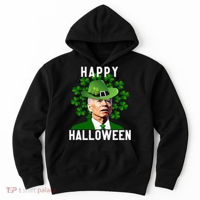 Funny Joe Biden St Patricks Day Confused Halloween Biden Hoodie