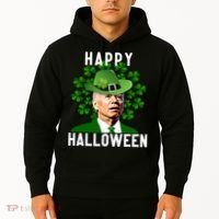 Funny Joe Biden St Patricks Day Confused Halloween Biden Hoodie thumb 2