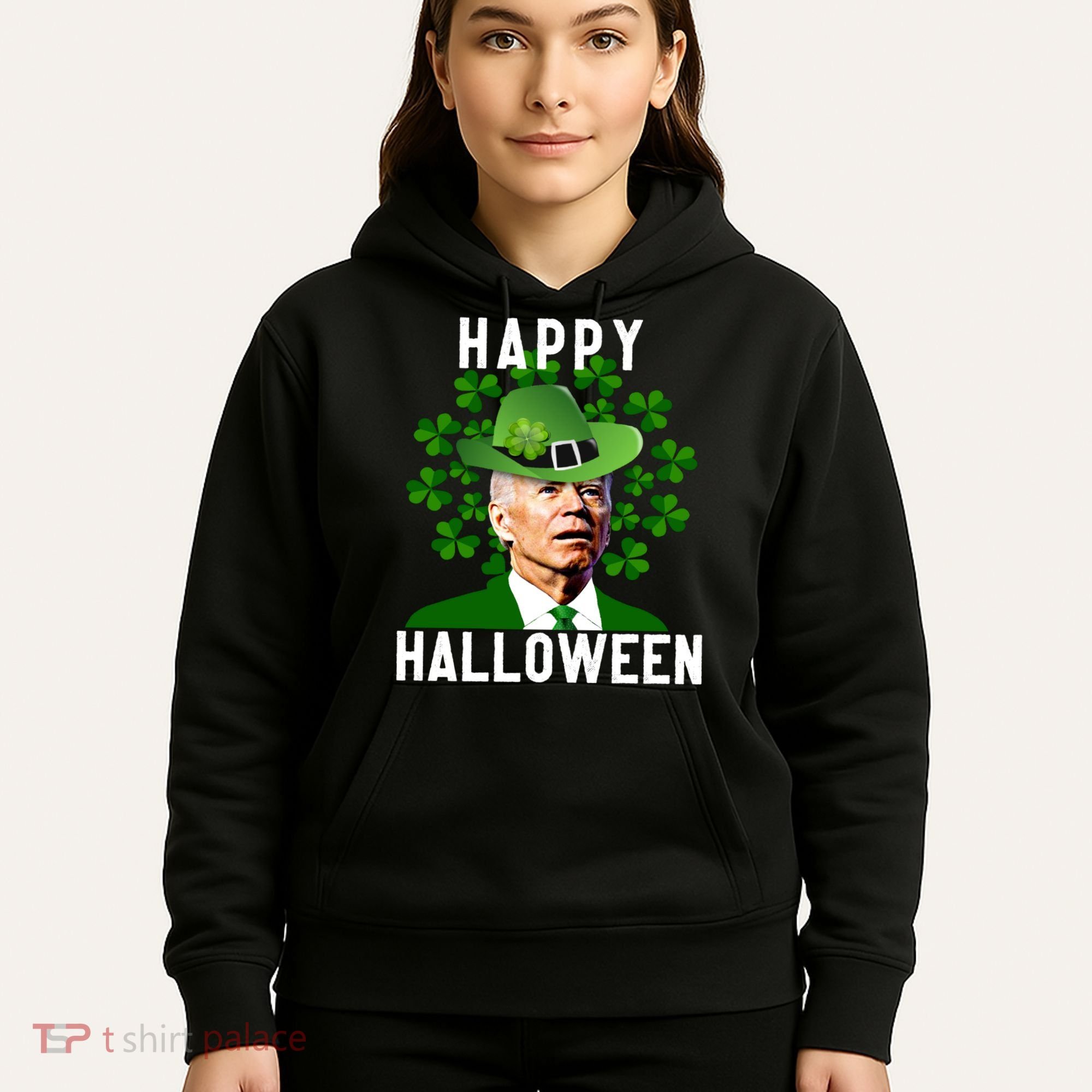 Funny Joe Biden St Patricks Day Confused Halloween Biden Hoodie