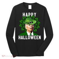 Funny Joe Biden St Patricks Day Confused Halloween Biden Long Sleeve Shirt thumb 0