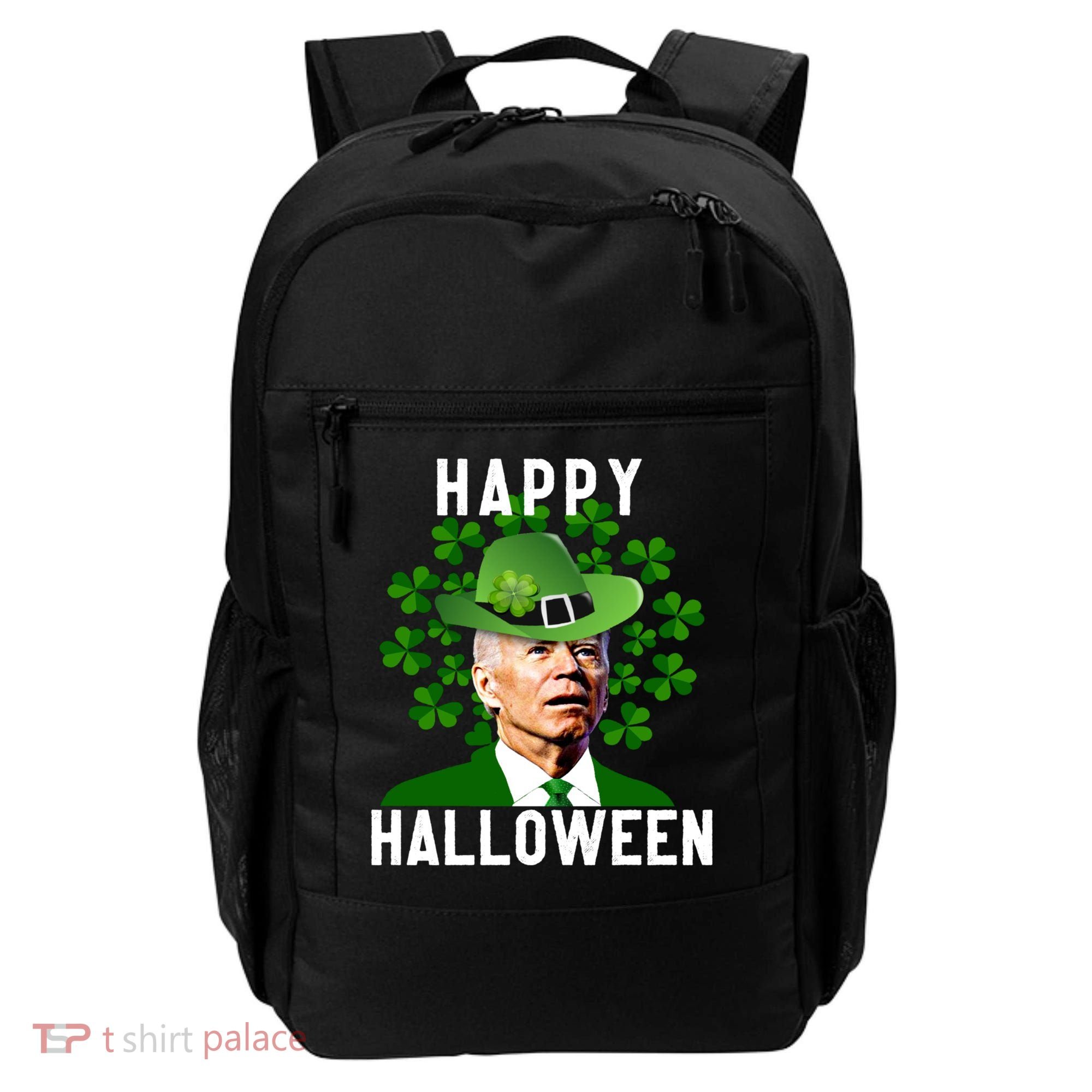 Funny Joe Biden St Patricks Day Confused Halloween Biden Backpack