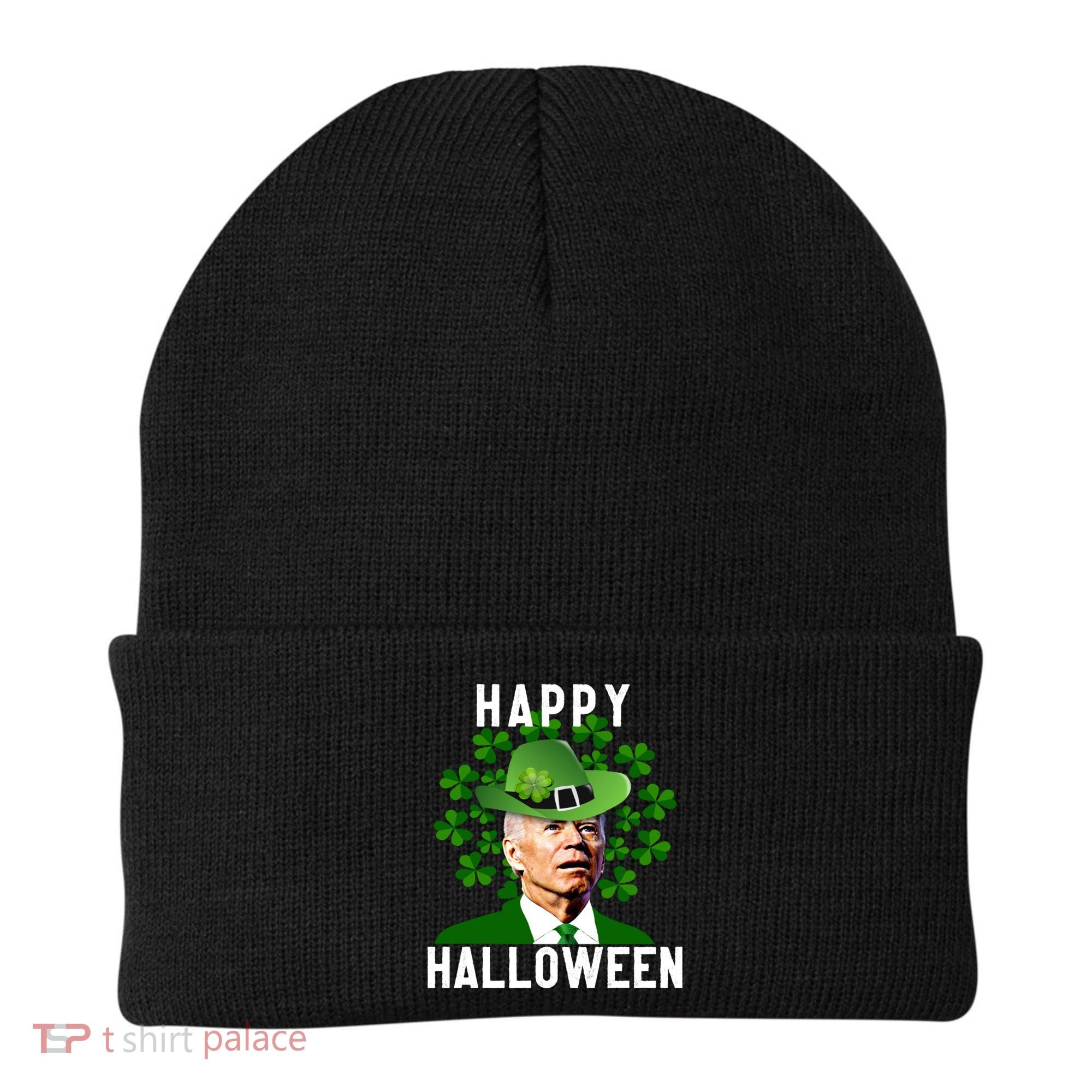 Funny Joe Biden St Patricks Day Confused Halloween Biden Beanie