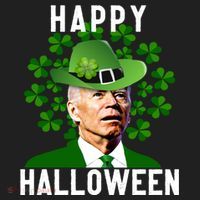 Funny Joe Biden St Patricks Day Confused Halloween Biden Beanie thumb 2