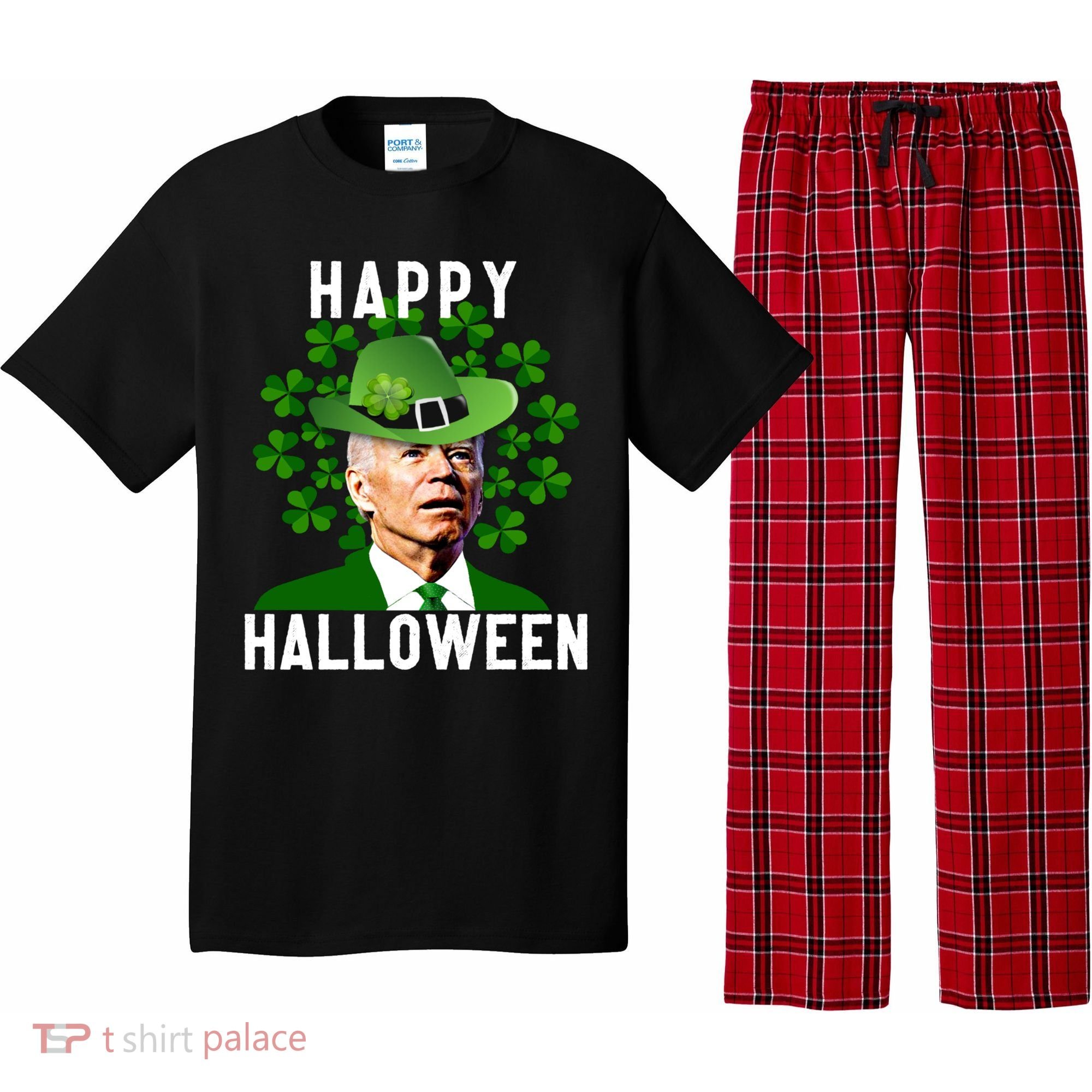Funny Joe Biden St Patricks Day Confused Halloween Biden Pajama Set