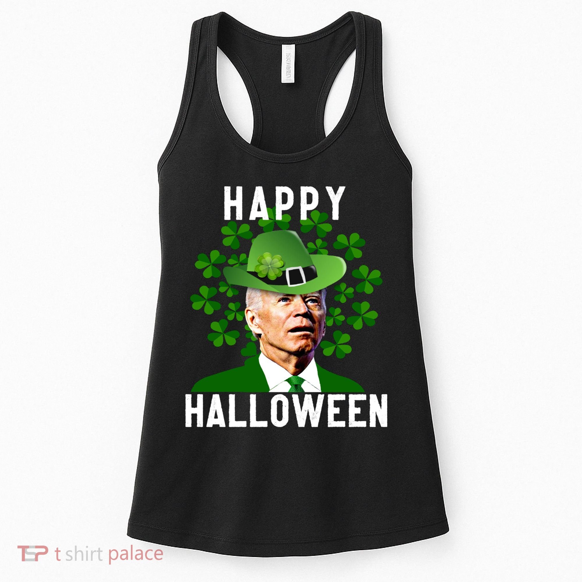 Funny Joe Biden St Patricks Day Confused Halloween Biden Women's Tank Top