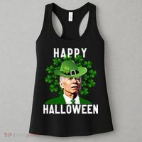 Funny Joe Biden St Patricks Day Confused Halloween Biden Women's Tank Top thumb 3
