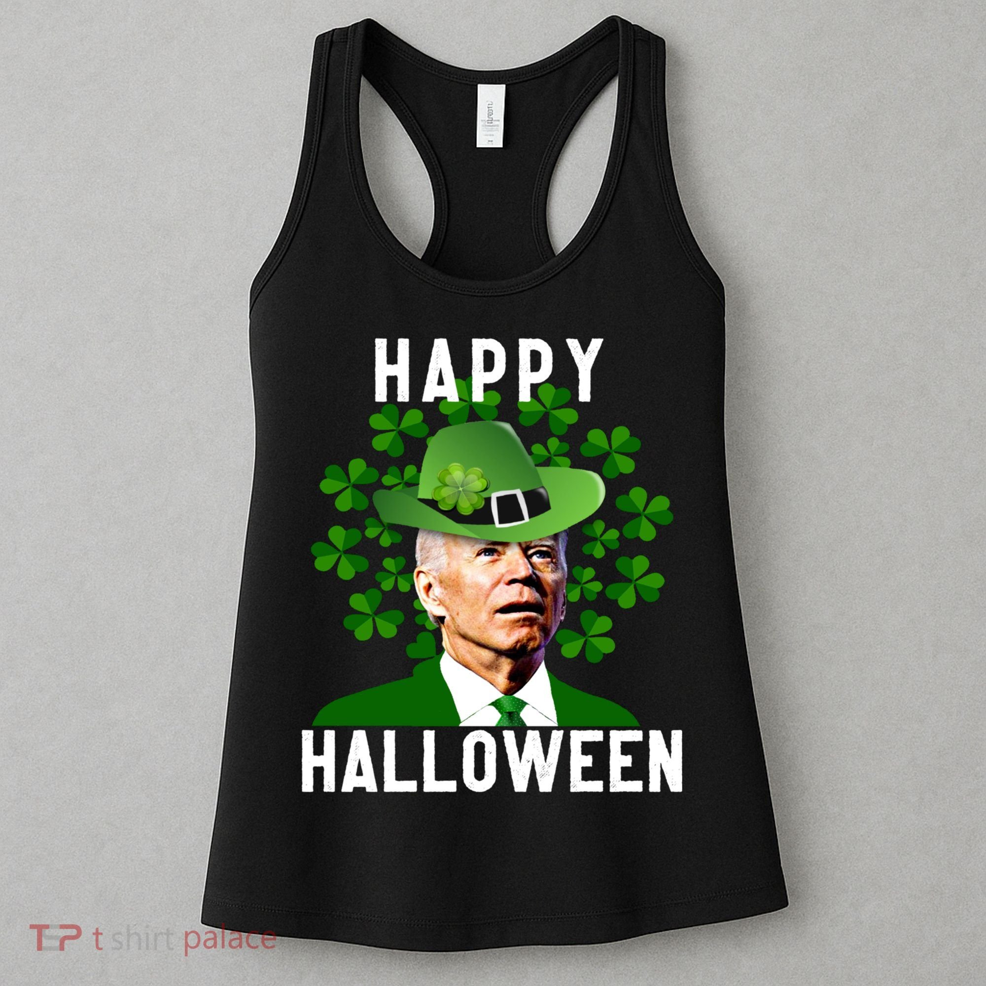 Funny Joe Biden St Patricks Day Confused Halloween Biden Women's Tank Top
