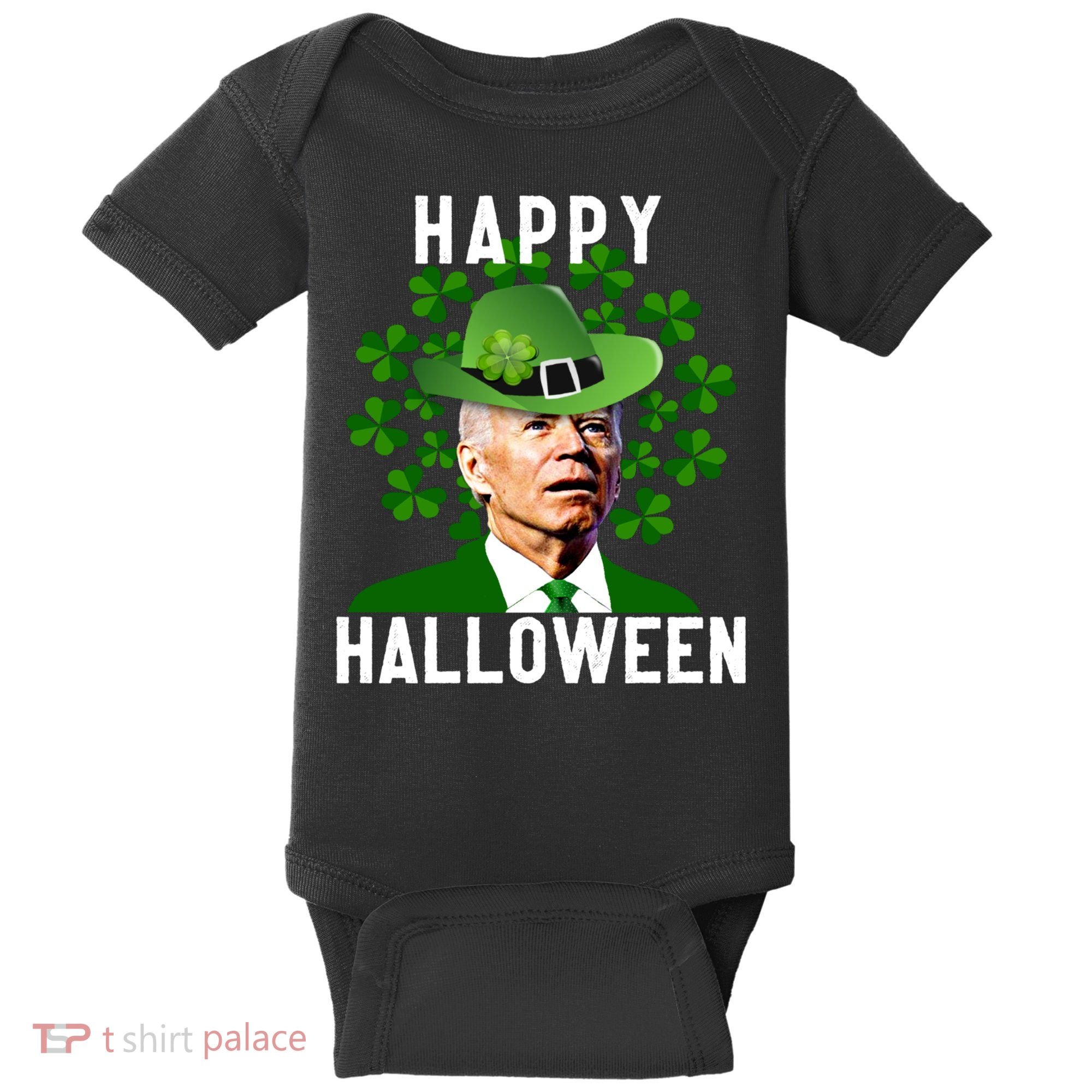 Funny Joe Biden St Patricks Day Confused Halloween Biden Baby Bodysuit