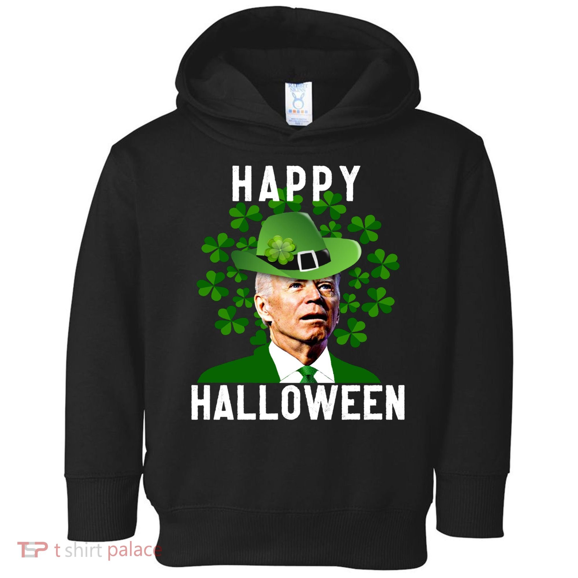 Funny Joe Biden St Patricks Day Confused Halloween Biden Toddler Hoodie