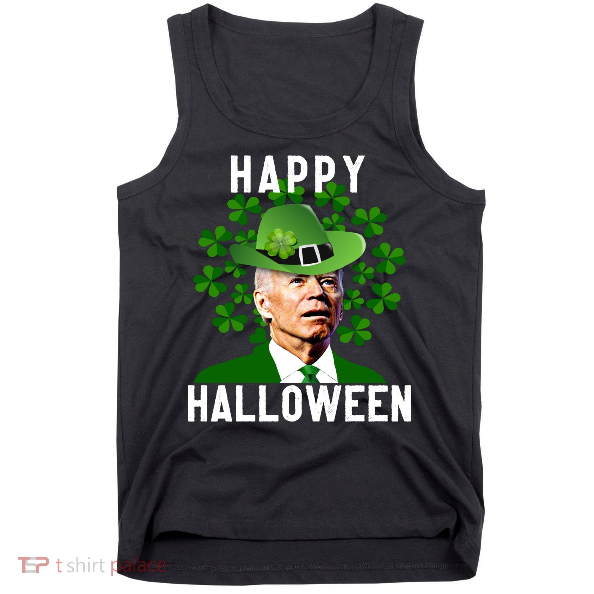 Funny Joe Biden St Patricks Day Confused Halloween Biden Tank Top