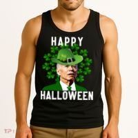 Funny Joe Biden St Patricks Day Confused Halloween Biden Tank Top thumb 3